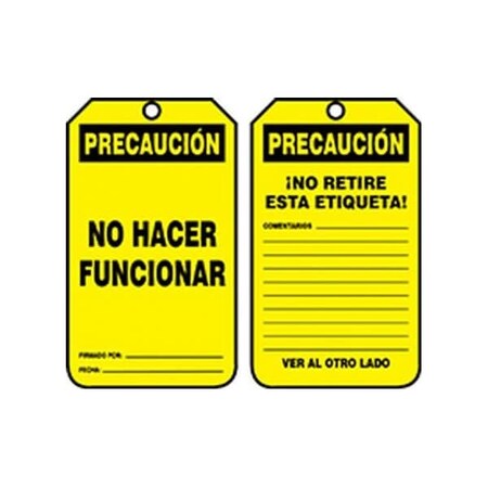Accuform RP-Plastic, 3-1/4 in Width, 0.075 in Height, , 25 PK SHMDT621LTP
